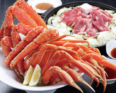 二大蟹とジンギスカン食べ放題